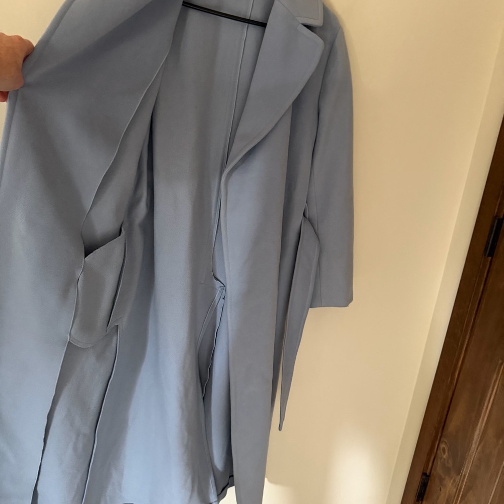 Blanca Vita Wool Blend Calistea Wrap Coat | Light Blue - Picture 5 of 11